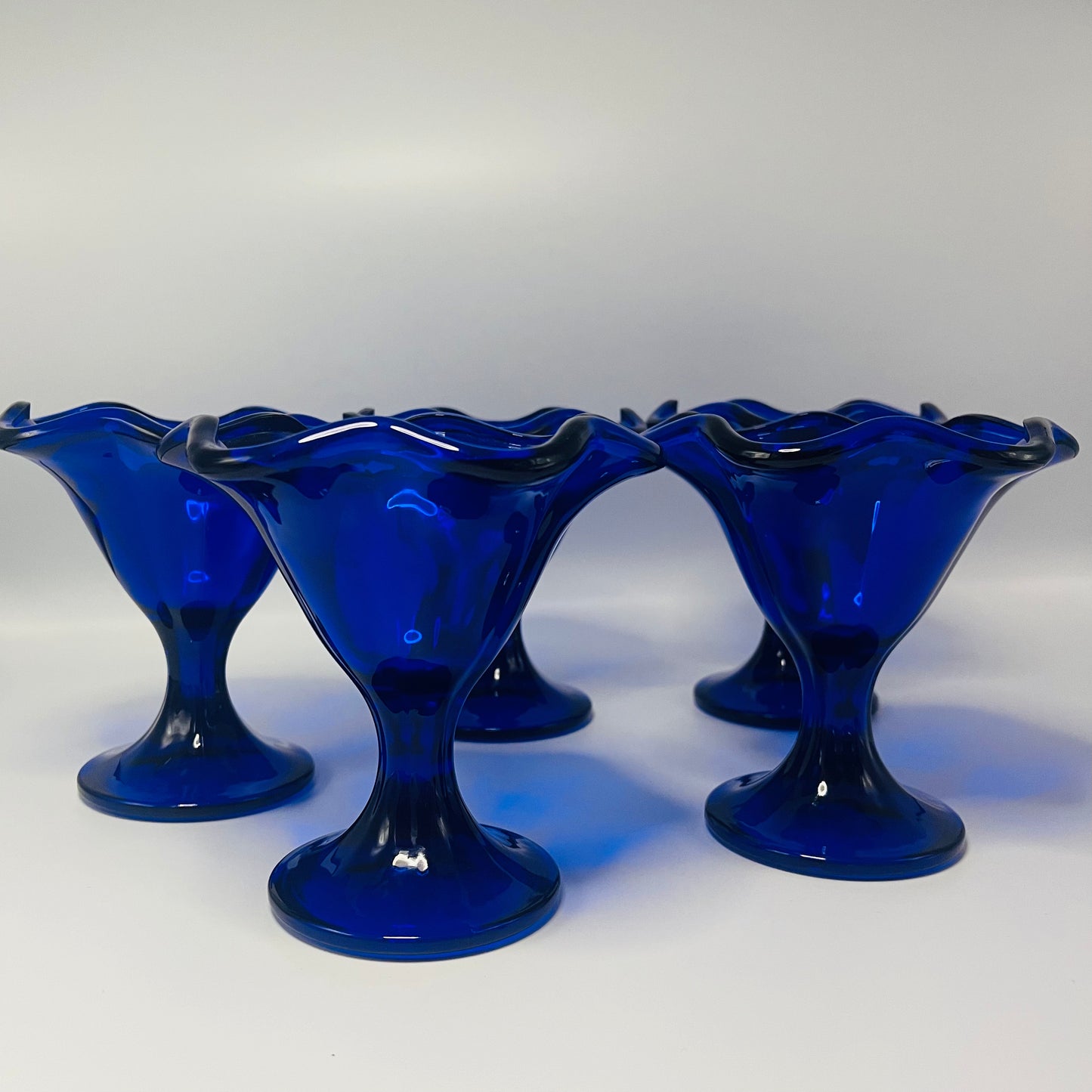 Set van zes vintage coupes - Kobalt blauw