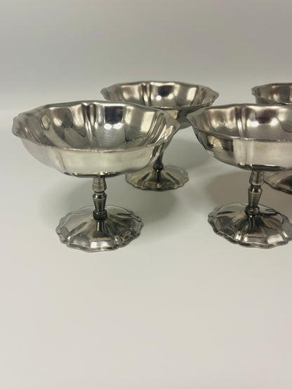 Set van vier vintage coupes - Zilver